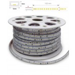 Tira LED 230V monocolor 19W/mt 120L/mt. SMD 2835 IP67 12x6mm corte cada 100mm, Bobina 50mts x 9,90€/m